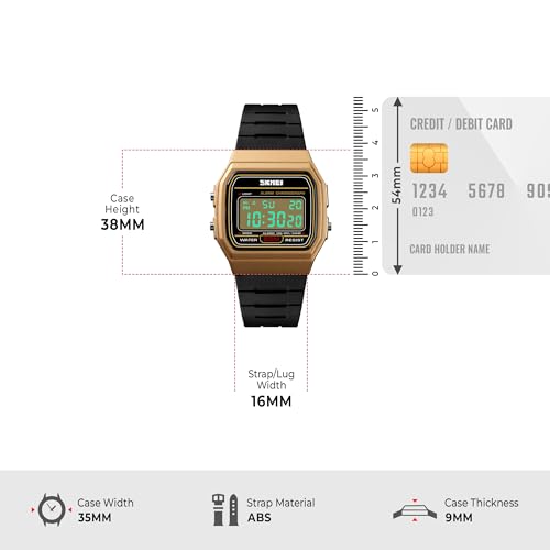 Image of Skmei Wrist Watch for Unisex, Digital Sports Waterproof Watch Chronograph Alarm Backlight - 1412