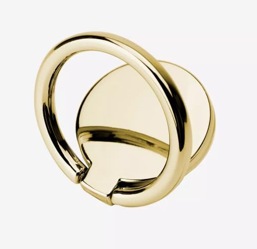Phone Ring Holder, Multi-function 360 Mobile Phone Loop Kickstand Universal Cell Phone Finger Grip Ring, Magnetic Car Mount Ring Stand Compatible with All Type Of Smartphones (Gold)