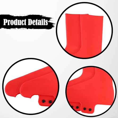 predolo 2 Pieces Shoe Covers Waterproof Windproof Silicone Overshoes Anti Slip Protector Suitable for Outdoor Riding Travel Commuting, Rojo M miniatura 2
