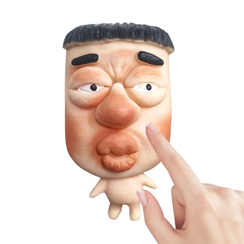 Rukjmqi Juguetes para Apretar - Forma De Cara Grande Suave para Alivio del Estrés - Juguete De Anti-Estrés - para Adolescentes Adultos Estudiantes Viajeros Profesionales para Oficina