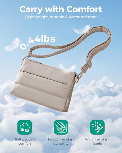 Image of BAGSMART Cross Body Purse, Medium Crossbody Bags for Women Travel Purse, 4.3L Puffy Handbag Wallet with RFID Blocking Slots