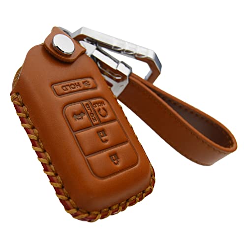 Étui clé Honda en cuir véritable style premium pour Civic et CR-V