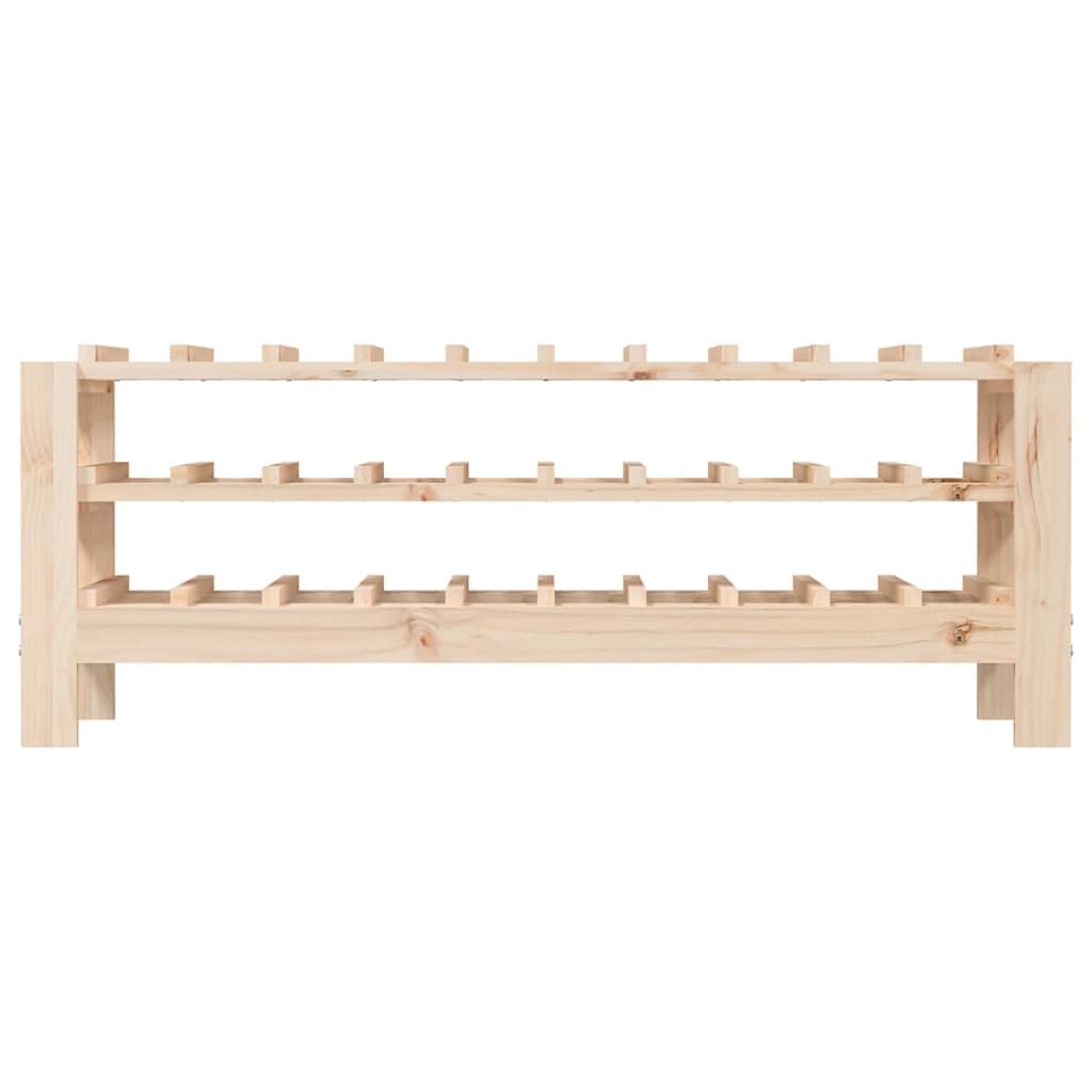 Botellero de madera de pino para 30 botellas de vino, 109,5 x 30 x 42 cm