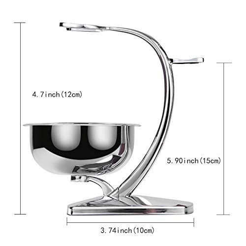 GRUTTI Vintage Deluxe Rasierset:Nassrasier-Set mit Magnet-Schale, Edelstahl Bürstenständer& Anti-Rutsch Design - Image 4