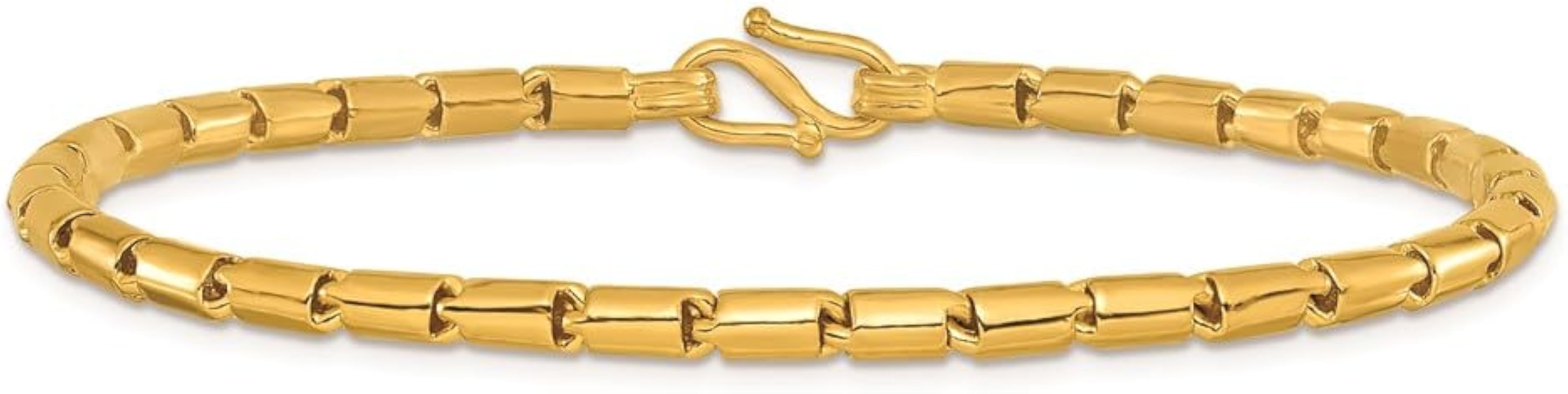 Amazon.com: Jewelplus 24k Yellow Gold 3.2mm Baht Solid Link Chain