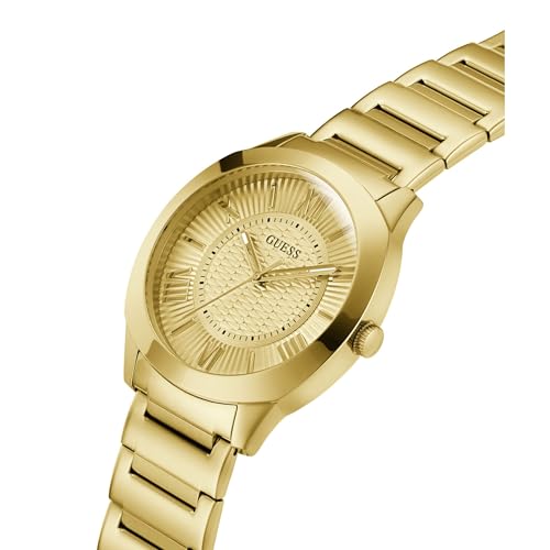 GUESS Mens Stainless Steel Analog Champagne Dial Watch-Gw0727G1, Band Color:Gold - Image 4