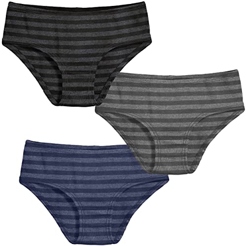 City Threads Striped Cotton Briefs Black
