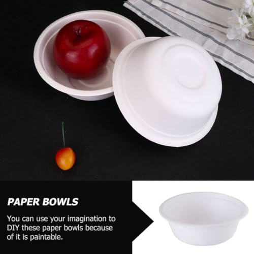 Cuencos de papel blanco absorbentes para manualidades escolares y pintura infantil Housoutil 7