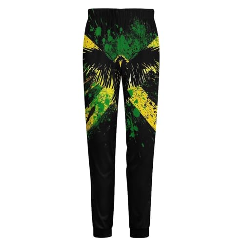 Jamaican Flag Eagle Pajama Pants Men Pj Bottoms Sleepwear Lounge Pant4