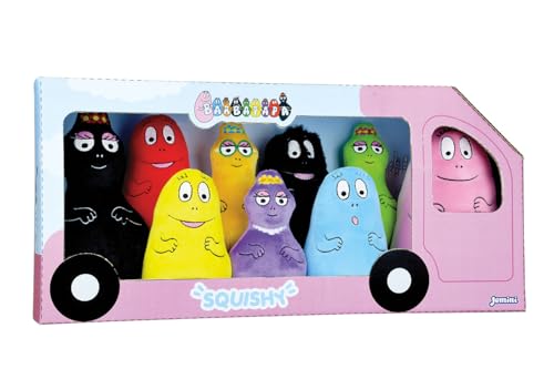 Jemini | Coffret de 9 Peluches Barbapapa pour Enfants | +/- 15 Cm | Barbapapa ET BARBAMAMA et Leurs 7 Enfants | Douce | Licence Officielle | Jouet D’Éveil...