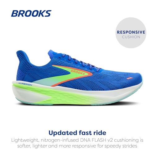 Brooks Brooks Men’s Hyperion 2 Neutral Running Shoe - Cobalt/Green Gecko/Limpett - 9.5 Medium