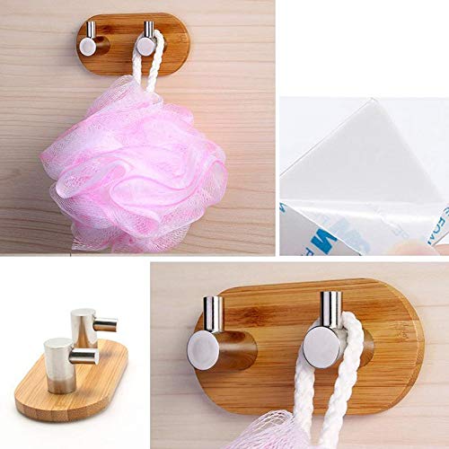 Crochets muraux robustes imperméables et antirouille en bois pour douche