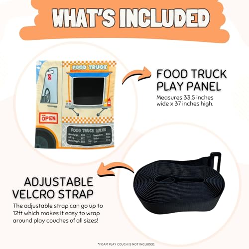 Image of Couch Swag Play Panel for Childrens Foam Sofa Kids Couch (Food Truck)