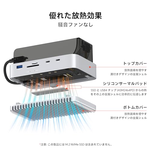 Qwiizlab Mac mini M4/M4 Pro スタンドハブ MC61 の商品画像 3