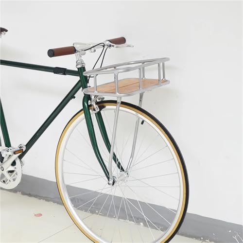 Panier avant en bambou tressé à la main, support de transport premium pour vélo authentique