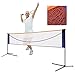 DYRABREST Badminton Net Set, Portable Sports Set for Badminton, Tennis, Kids Volleyball, Pickleball, Easy Setup, Nylon Net with Bag for Indoor Outdoor Court