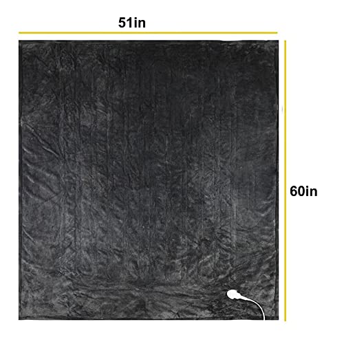 Extra Large Heated Electric Blanket, Ultra Soft Luxurious Flannel Electric Overblanket Auto Shutoff-Machine Washable-Timer and 4 Different Heat Settings Bed Throws for Winter Body Warmer (150*180CM)