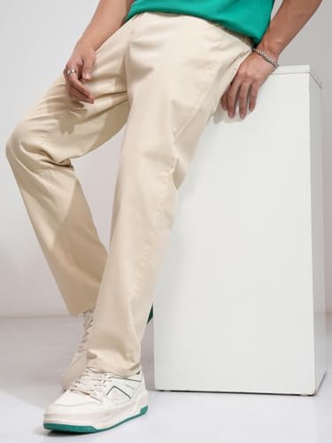 Image of Highlander Men's Casual Trousers| Relaxed Fit | Perfect for Casual Outings,Travel & Work Wear