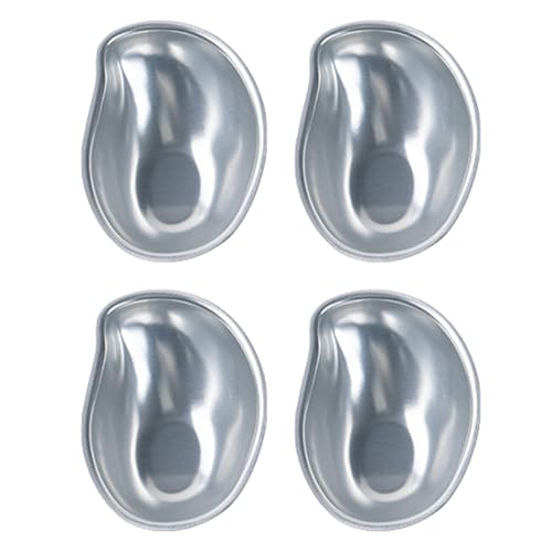 4pcs Creative Mochi Molds With Peach And Mangos Shape Food Safe Aluminum Alloy Baking Supplies For Home Cooks Fruit Shape Mochi Tool