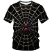 Blissboy Spider Web T-Shirt Gothic Spider Graphic Tee for Men Halloween Horror Theme Top,Grey,3XL