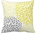 Emvency Set of 4 Throw Pillow Covers Gray and Yellow Modern Daisy with Pretty White Floral Hand Couch Sofa Decorative Pillow Cases Cushion Home Decor Square 20x20 Inches Pillowcases