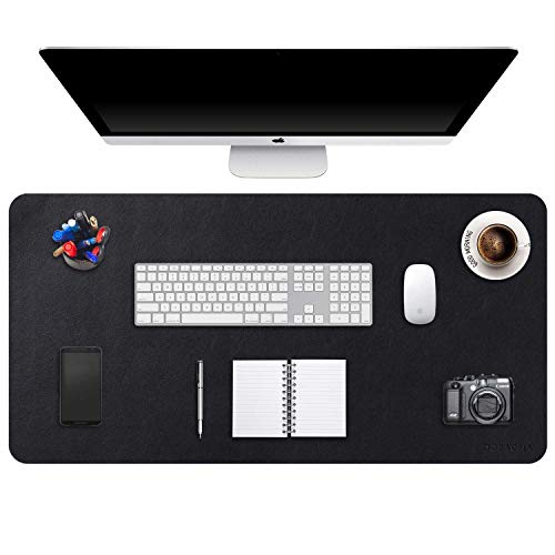 DOBAOJIA Alfombrilla de Escritorio XXXXL, Protector de Escritorio, Alfombrilla Ordenador, Alfombrilla Teclado y Raton, Tapete de Escritorio, Cuero PU Impermeable+Gamuza Antideslizante (100 x 50cm)