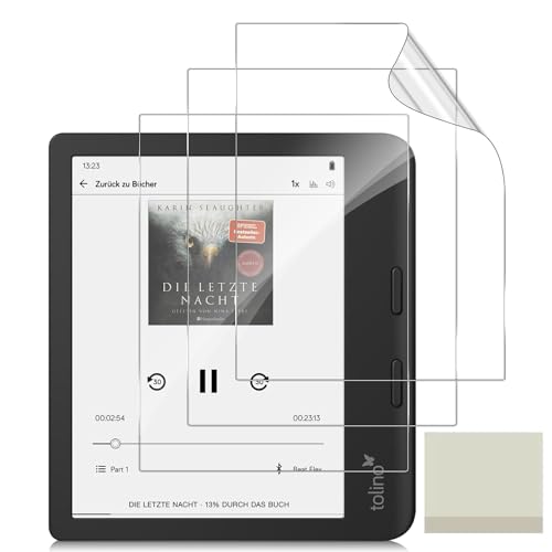 TUTUO 3 Stück Schutzfolie für Tolino Vision Color 2024 Displayschutz, Blasenfrei, Anti-Kratzer, [Flexible Folie] TPU Displayschutzfolie, Anti-Staub HD Folie