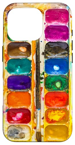 Watercolor Paints Palette and Paintbrush Painter Artists Case for iPhone