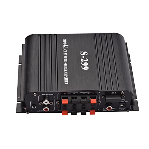 amplificador,ERYUE Amplificador de potência estéreo de áudio S-299 Mini 4.1 BT para carro portátil e