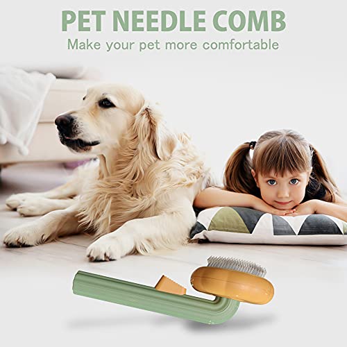 Pumpkin Dog Brush, Awpland Self Cleaning Cat Brush With Hair Release For Shedding And Grooming, Deep Cleaning Pet Brush For Indoor Cats Dogs Puppy Rabbits #TOP6