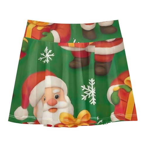 Joisal Print Athletic Shorts Girls Skorts Toddlers Tennis Skirts School Cute Cartoon Santas Christmas 4t2
