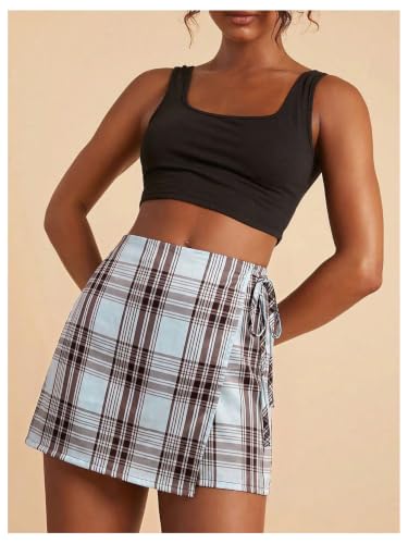 Image of SweatyRocks Women's Boho Mini Skirts Floral Shorts Tie Side Wrap Skorts