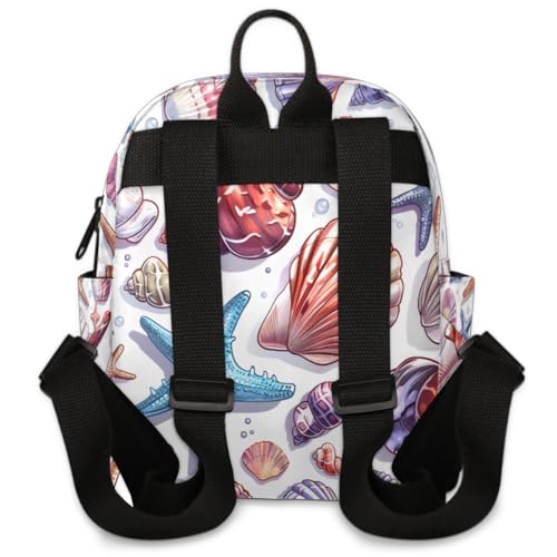 Starfish Shell Conch Backpack for Women Large Capacity with Adjustable Pressure Relief Strains Lightweight Travel Backpack for Work Travel Casual Gifting3