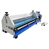 WYDDDARY Automatic Gluing Coating Machine 23.62in Width White Emulsion Glue Coating Machine Speed 10m/min for Shoemaking Paper Leather 110V 370W