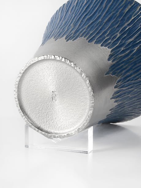 Osakasuzuki Fut-2-b Tumbler, Pure Tin, Cold Retention, Long Lasting Cold Retention, Perfect for Beer, Highball, Shochu, Adult Liquor Ceremony, Perfect Gift for Mt. Fuji Tumbler (Medium), Blue