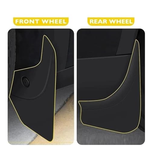 Guardabarros para coche Tesla Model Y Juniper 2025+ faldones de TPE antinieve 4