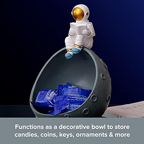 Primo Supply Astronaut Figurine Desk Table Catchall - Space Decor Candy Bowl - Decorative Bowl - Key Holder - Office Desk Decor - Party Candy Bowl - Resin Jewelry Dish - Desk Storage Bowl - Gray… #TOP3