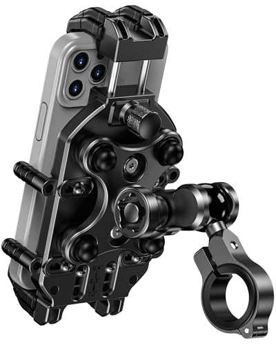 BRCOVAN Anti-Theft Motorcycle Phone Mount Holder with Vibration Dampener &