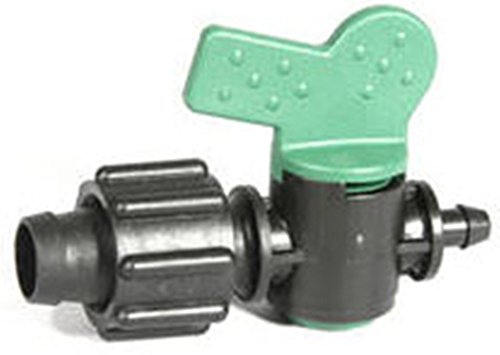 Permaloc Valved DRIP TAPE IRRIGATION TAKEOFF FITTING TL-A2-TV5B250 1/4 BARB X 5/8 TAPE W/VALVE ADAPTOR (12)