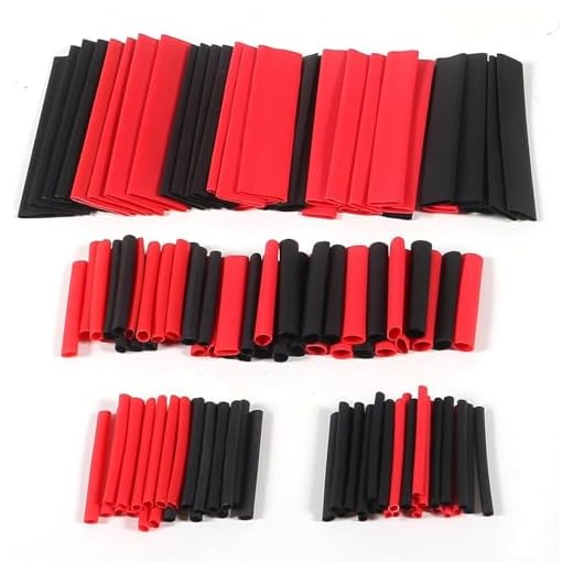 127PCS Heat Shrink Tubing 2:1 Wire Cable Assortment Wrap Waterproof Electric Insulation Tube Kit