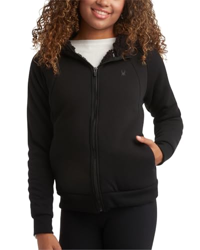 Spyder Women’s Sherpa Lined Hoodie Sweatshirt - Heavyweight Wind-Resistant Fleece Zip Up Sweatshirts for Women (Sizes: S-XL)