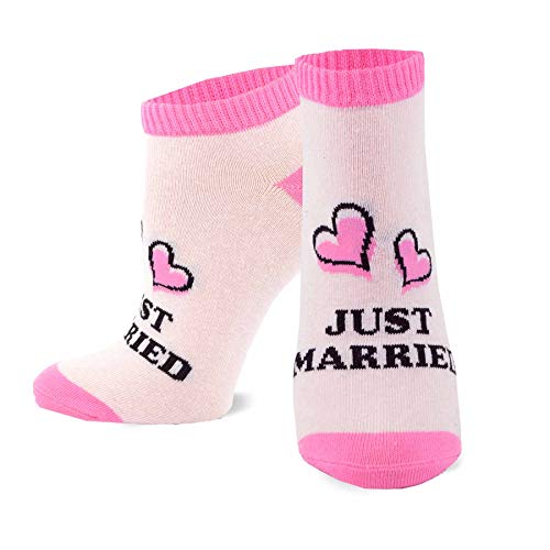 Teehee Wedding Cotton No Show Socks For Women And Men 6-Pack (9-11, Weddings W) #TOP6