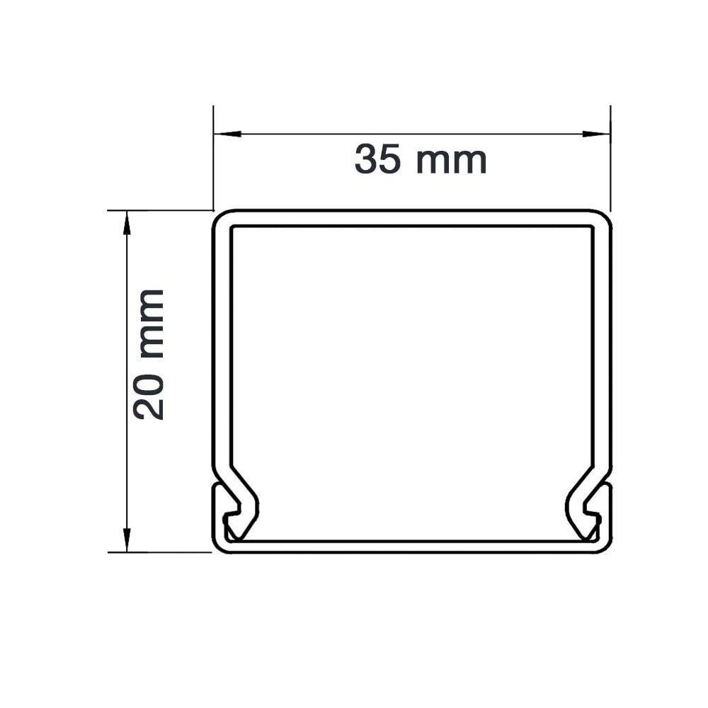 10 Meter Kabelkanal Wandkanal Deckenkanal 40 x 60 x 2000 weiß - 5 x 2,0 Meter