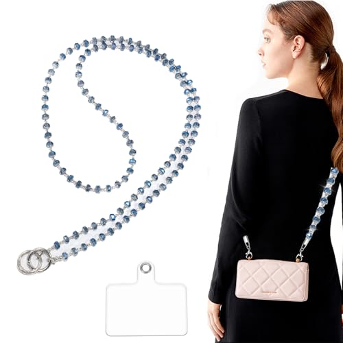 Lanière en cristal pour téléphone portable sac et clés universelle