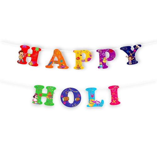 Image of Happy Holi Photo Booth Props Set (20+ Pcs) for Kids & Newborn | Festival Photoshoot Accessories, Party Decorations Cards, Colorful Holi Celebration Props