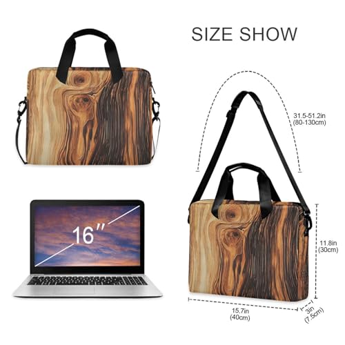 Bolsa Bandolera Brown Wood para Laptop 13-16 pulg miniatura 3