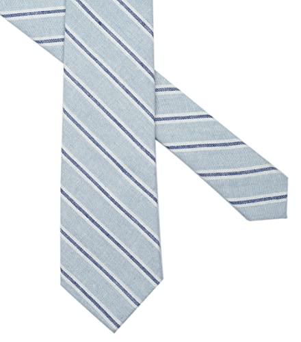 Image of BELLUNO Men's 2.5 inch Skinny Solid Cotton Linen Ties