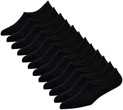 JORMATT 6 Pairs Men No Show Low Cut Socks Non-Slip Women Athletic Sneaker Socks Comfort 100% Cotton Casual Invisible Socks, mens shoe size 6-10