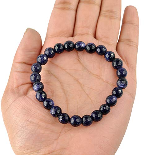Image of Reiki Crystal Products Natural Crystal Stone 8 mm Faceted Diamond Cut Beads Bracelet for Men & Women | Reiki Charged Gemstone Bracelet | Multiple Stone Variants Available