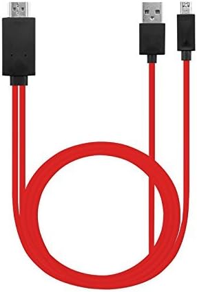 Yubohai Mobile to Tv Cable 6.5Feet Micro USB to HDMI Cable MHL to HDMI 1080P HDTV Adapter Cable Cord for Samsung Galaxy Galaxy /S3/S4/S5/Note 3 Galaxy Tab 3 8.0, Tab 3 10.1, Tab Pro (Black)